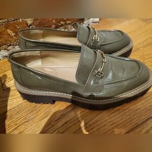 Sam Edelman Olive Green Laurs Lug Sole Loafers